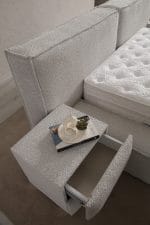 Pat Tapițat Max Royal – Somieră Metalică Rabatabilă și Depozitare 4