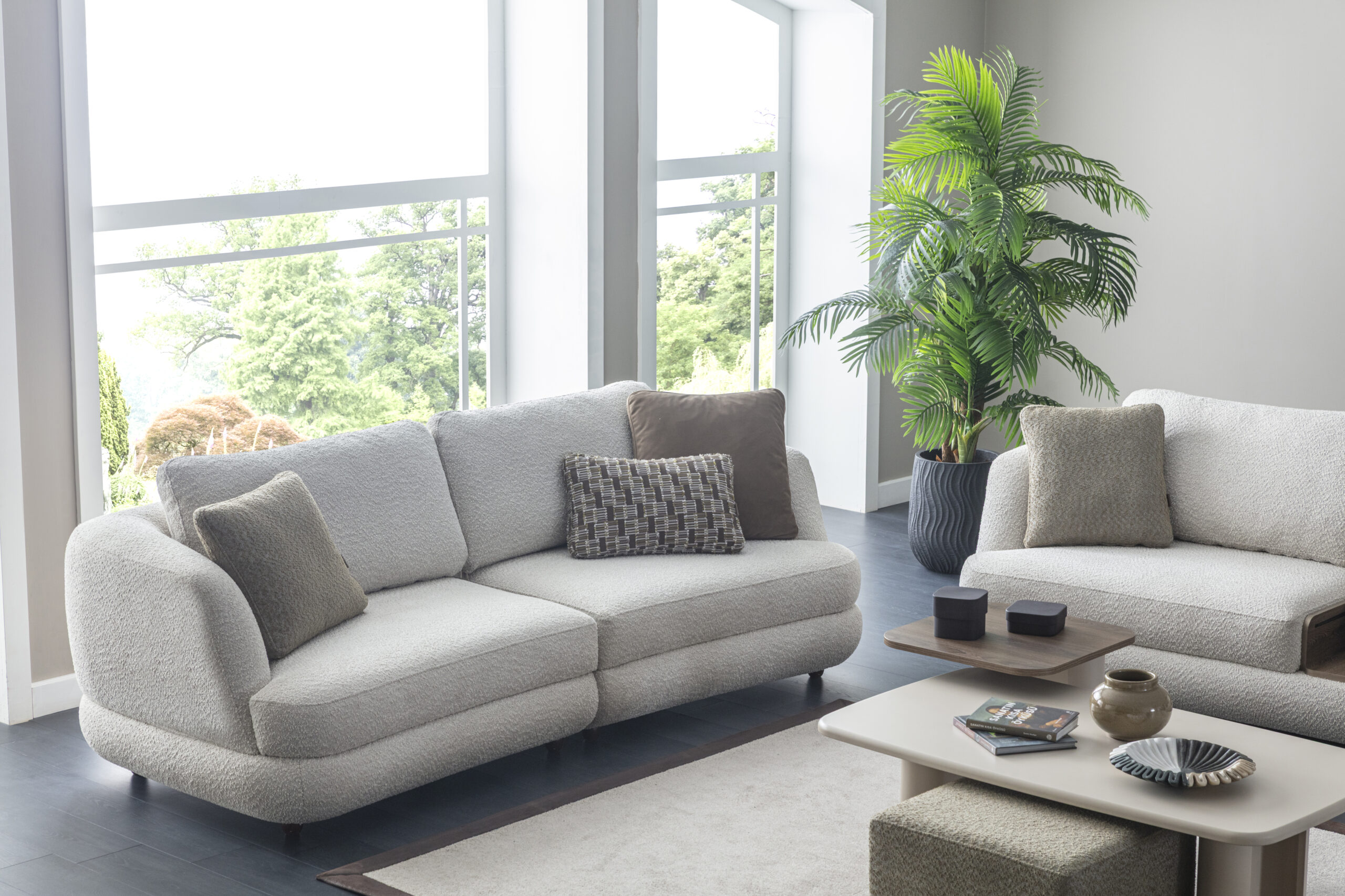 Canapea MONACO 3 locuri cu tapiterie boucle design modern