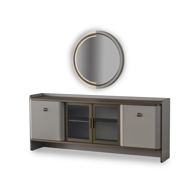 Comoda cu oglinda MONACO design minimalist mat