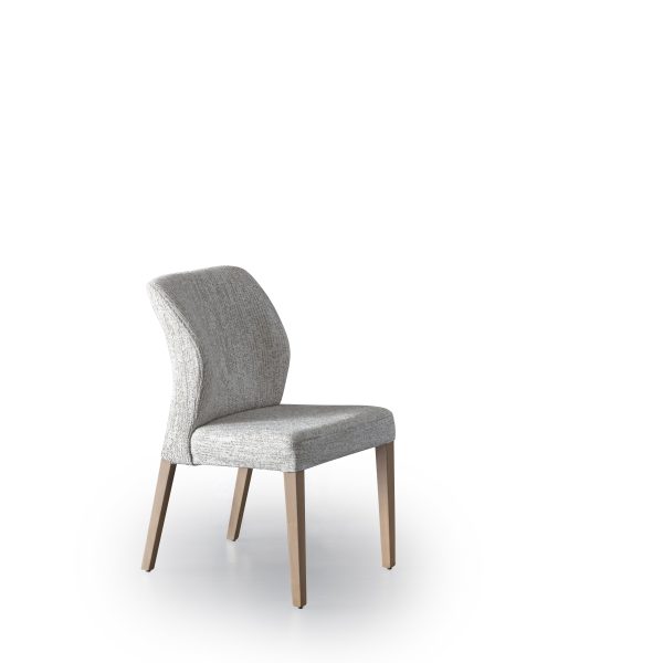 Scaun tapitat STELLA cu picioare din lemn pentru dining - Studio Concept