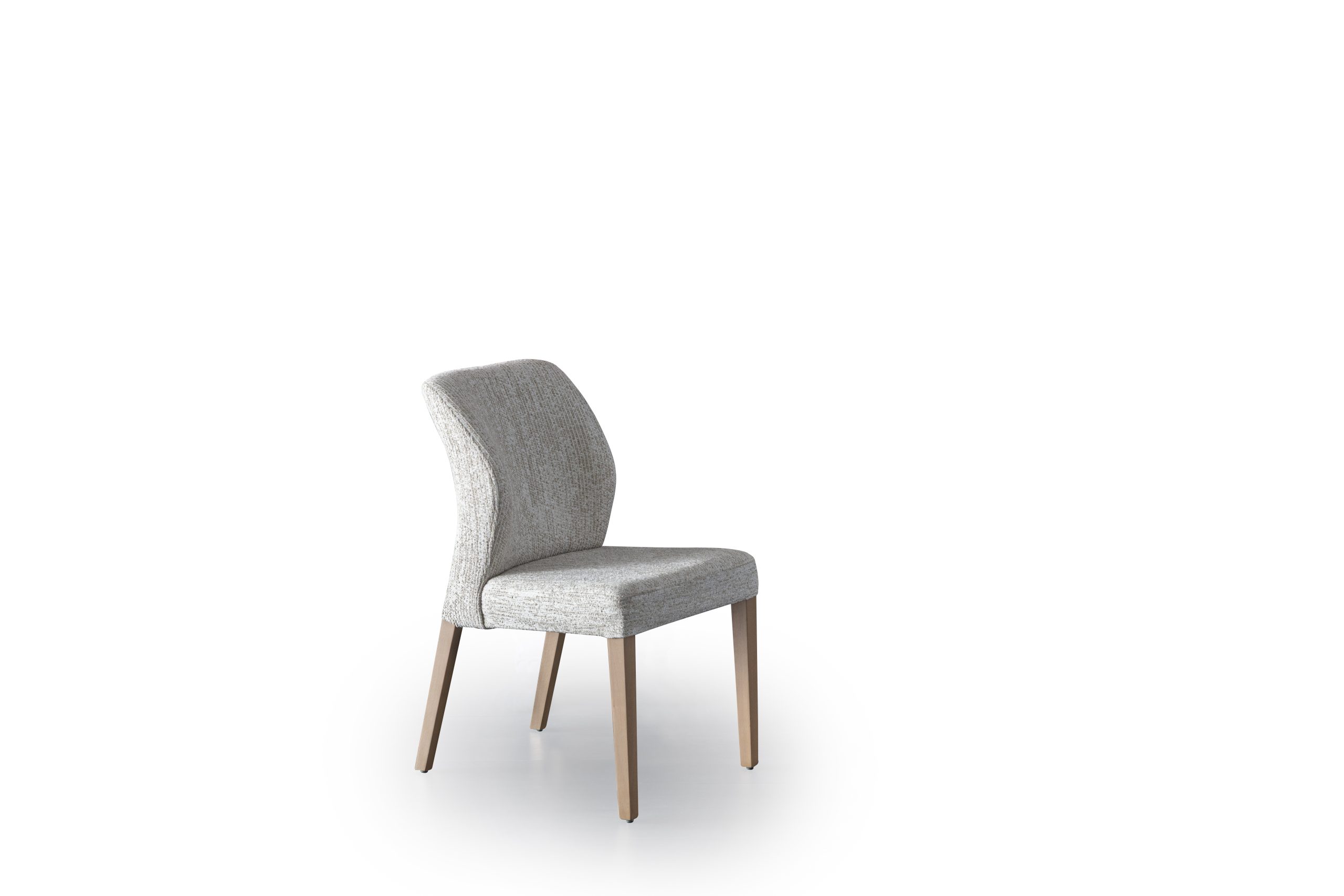 Scaun tapitat STELLA cu picioare din lemn pentru dining - Studio Concept