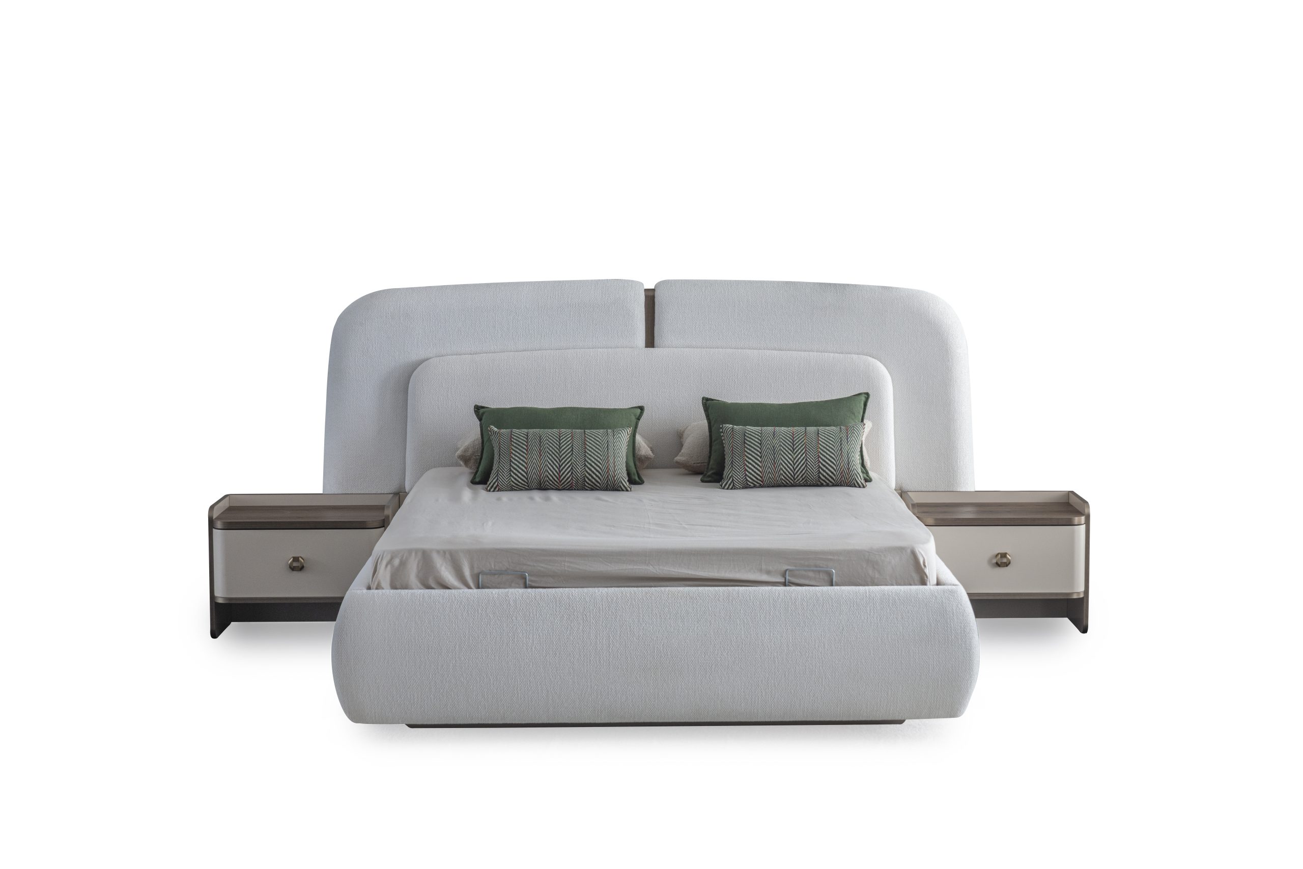 Pat Tapițat Oreo – Somieră Metalică Rabatabilă și Depozitare 8