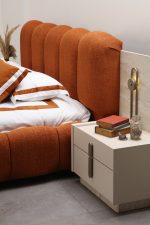 Noptiera cu 2 Sertare PABLO – Design Modern, Finisaj Mat și Bază Piatră 3