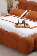 Pat Tapițat Pablo – Somieră Metalică Rabatabilă și Depozitare 6