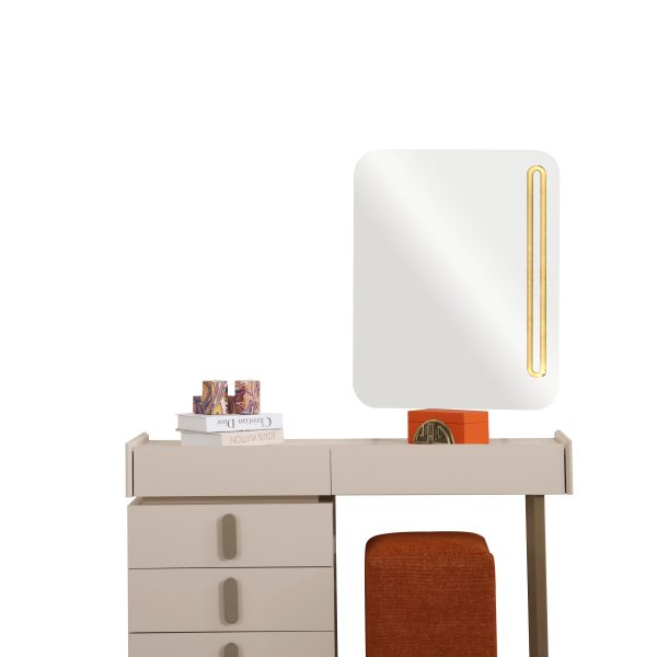 PABLO - Comoda Make-up + Oglinda + Pouf