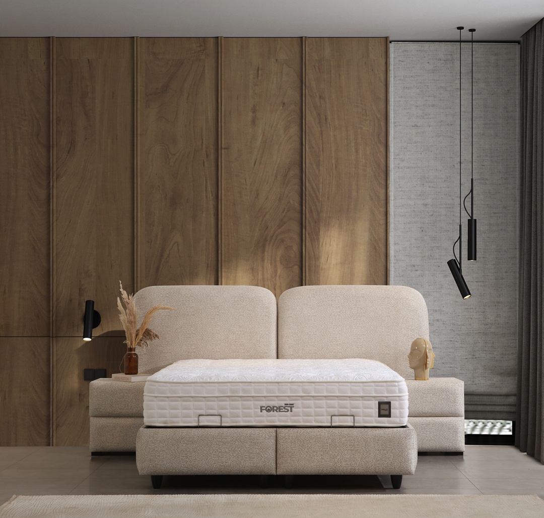 Pat tapitat Oreo cu somiera metalica rabatabila si depozitare