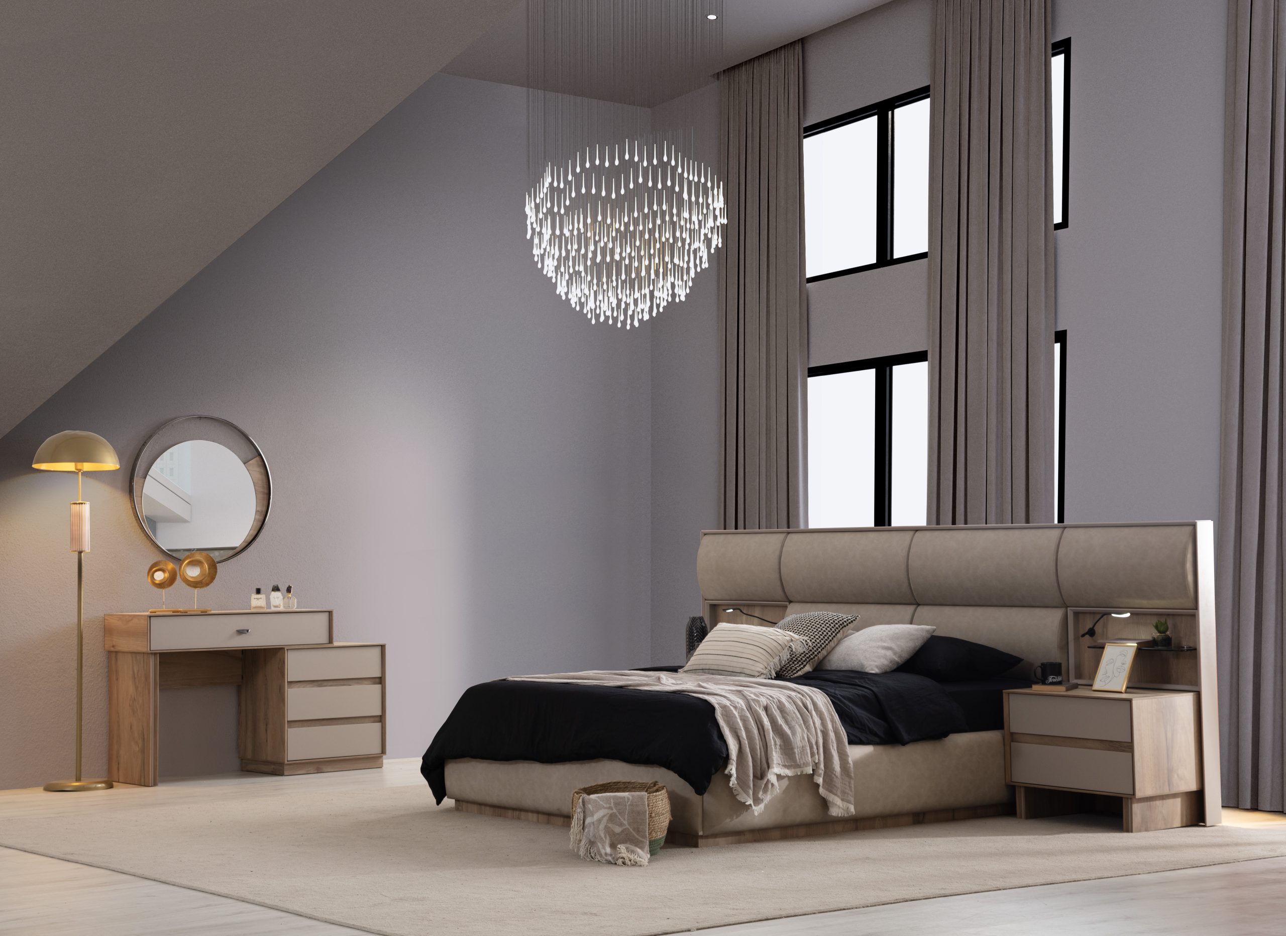 OLIVIA - Comoda Make-up cu Oglinda 15