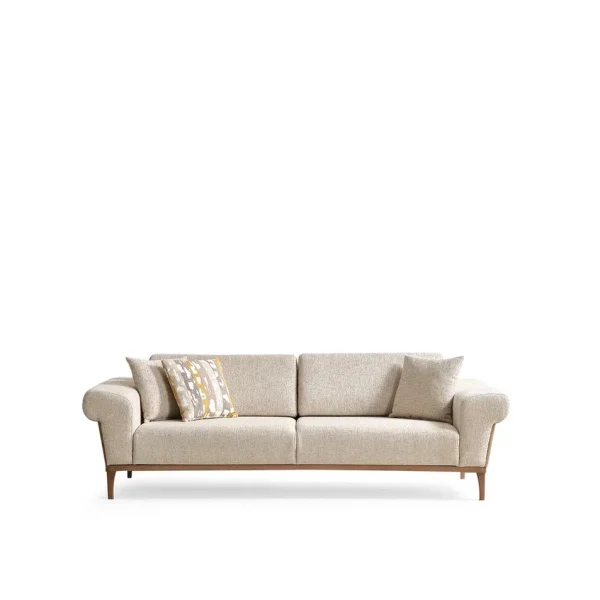 canapea-3-locuri-scandinav-latte-baza-lemn-masiv-timisoara