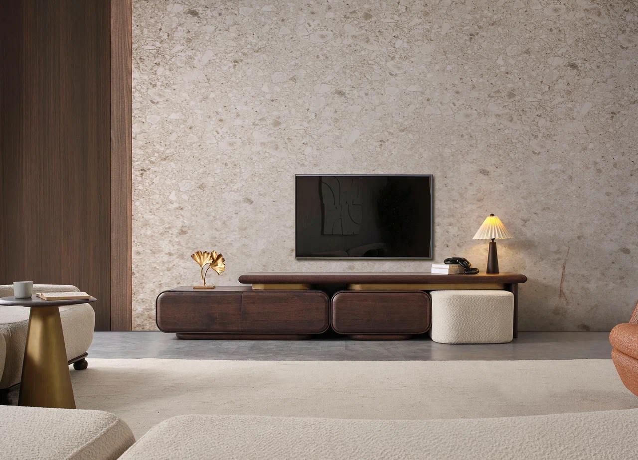 Set Măsuțe și Pouf MONACO – Design Luxury pentru Living