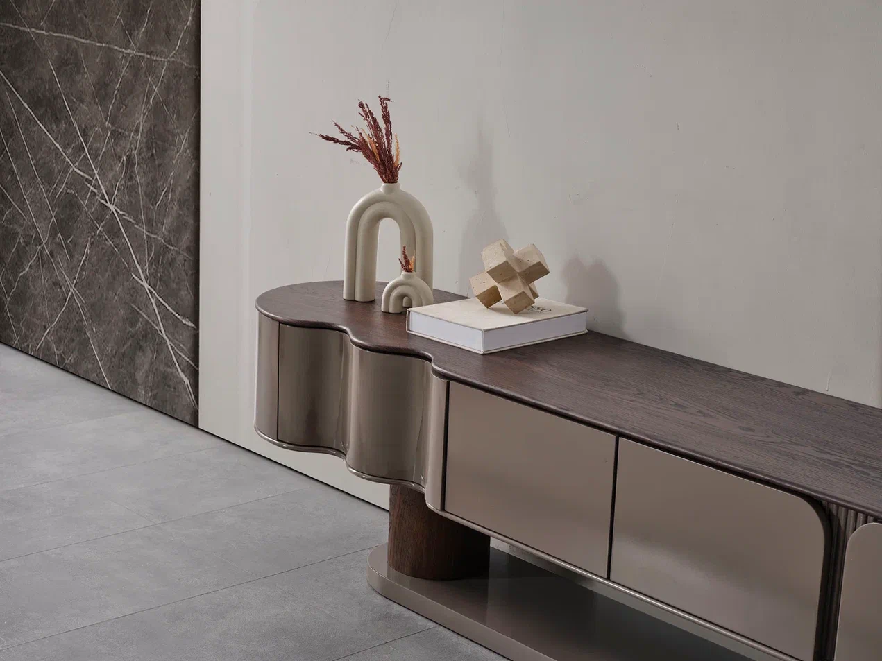 Vitrina MONACO – Design Luxury cu Rafturi din Sticlă 4