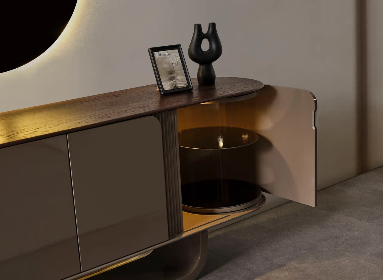 Comoda BOLD – Minimalism Sculptural și Puritate în MDF Vopsit 11