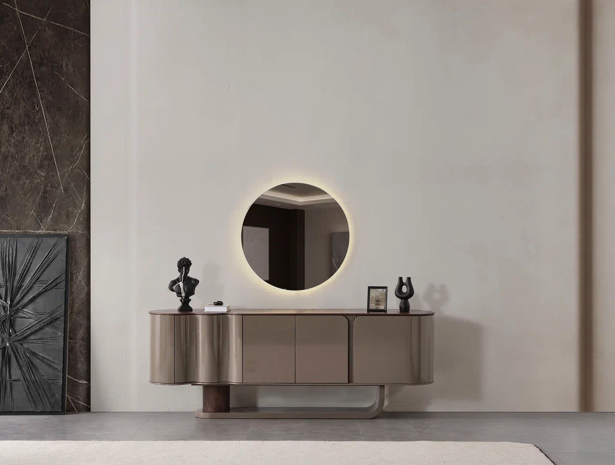 Comoda BOLD – Minimalism Sculptural și Puritate în MDF Vopsit 10