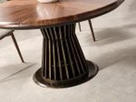 Masa Dining Extensibilă PABLO – Design Rotund, Lemn și MDF Furniruit 6