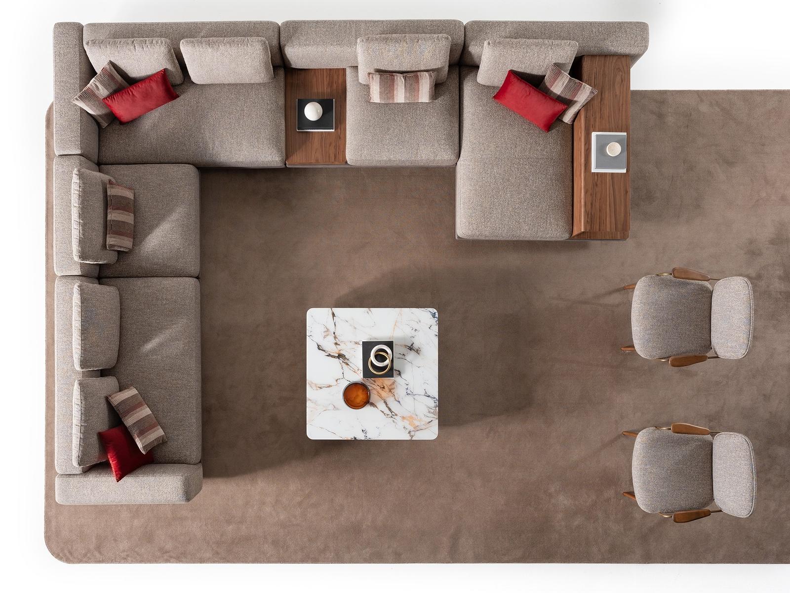 HARMONY - Sezlong - Modul lateral cu poliță din lemn 7