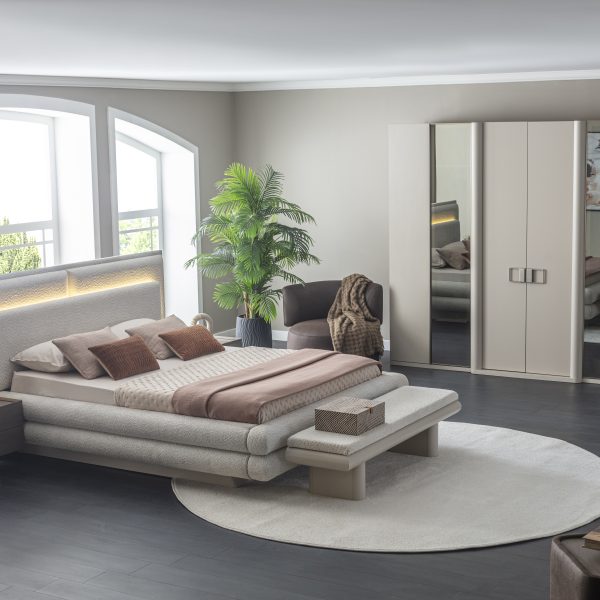 Set Dormitor INTESO: Pat, Noptiere, Dressing și Comodă | Studio Concept