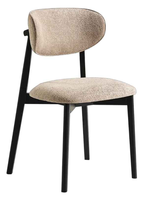 Scaun tapitat REVA cu structură din lemn pentru dining - Studio Concept